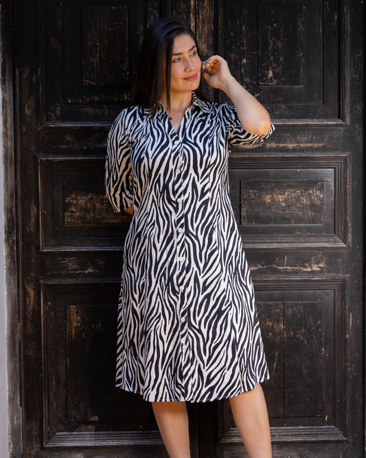 Vestido Laura Cebra